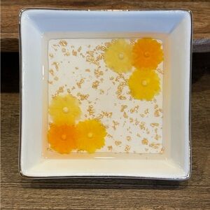 Handmade Floral Resin Trinket Dish